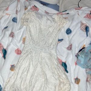 Elegant White Lace Kids Formal Dress